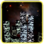 3d night city clock android application logo